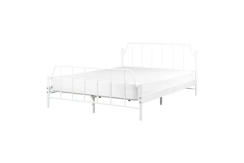 Dubbelsäng Mauressac med lamellram Vit, 140x200 cm, Vit, 140x200 cm