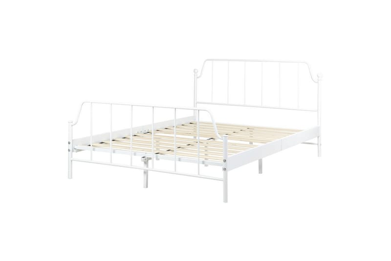 Dubbelsäng Mauressac med lamellram Vit, 140x200 cm - Vit, 140x200 cm - Möbler - Säng - Sängram & sängstomme