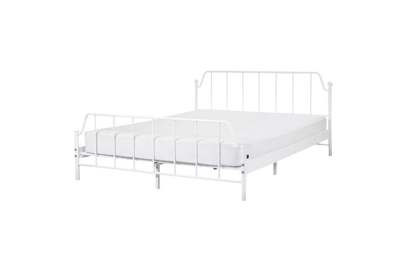 Dubbelsäng Mauressac med lamellram Vit, 160x200 cm - Vit, 160x200 cm - Möbler - Säng - Sängram & sängstomme