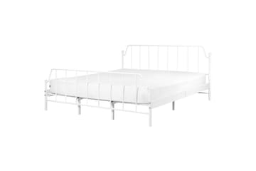 Dubbelsäng Mauressac med lamellram Vit, 180x200 cm
