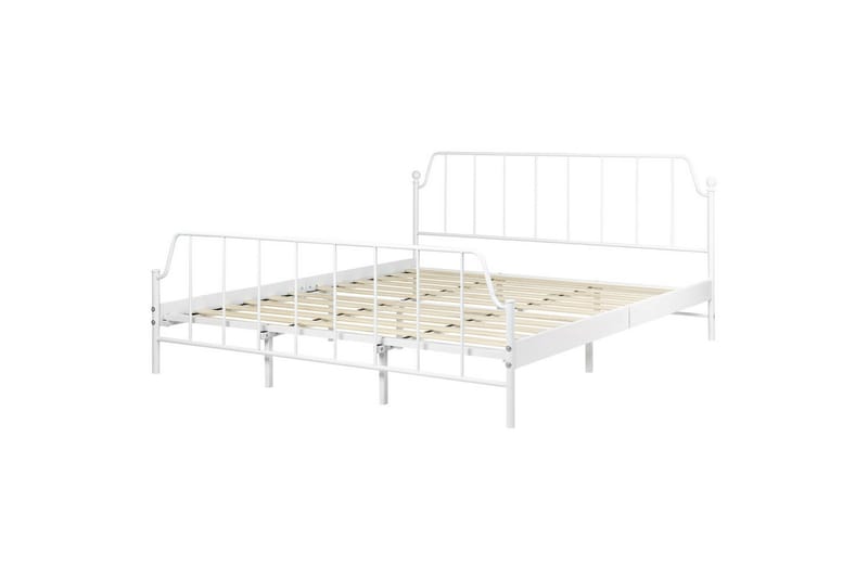 Dubbelsäng Mauressac med lamellram Vit, 180x200 cm - Vit, 180x200 cm - Möbler - Säng - Sängram & sängstomme