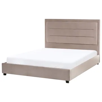 Dubbelsäng med lamellram Rouen 140x200 cm - Taupe - Möbler - Säng - Sängram & sängstomme