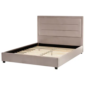 Dubbelsäng med lamellram Rouen 140x200 cm - Taupe - Möbler - Säng - Sängram & sängstomme