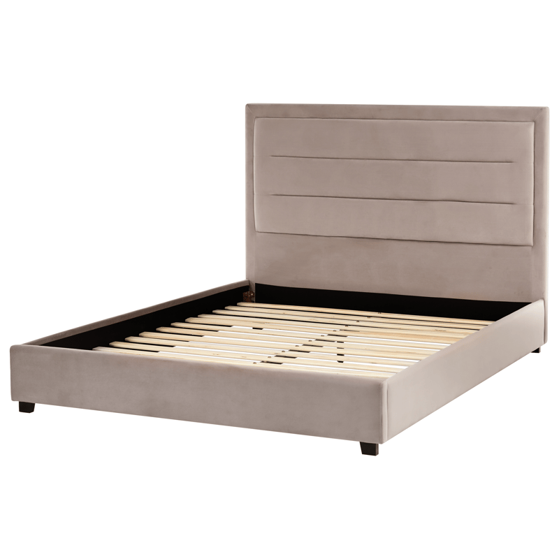 Dubbelsäng med lamellram Rouen 140x200 cm - Taupe - Möbler - Säng - Sängram & sängstomme
