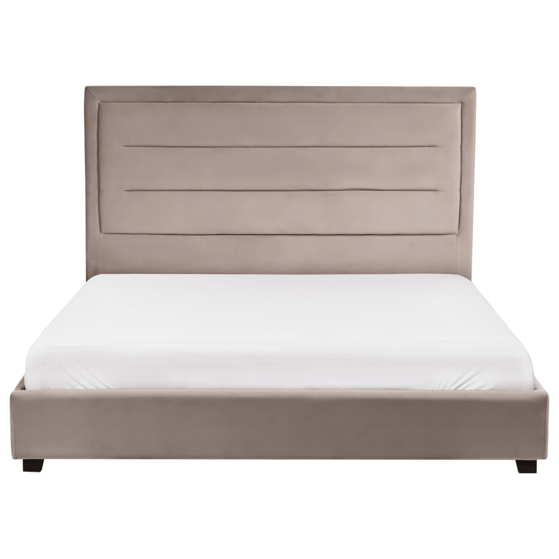Dubbelsäng med lamellram Rouen 160x200 cm - Taupe - Möbler - Säng - Sängram & sängstomme