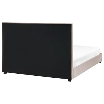 Dubbelsäng med lamellram Rouen 160x200 cm - Taupe - Möbler - Säng - Sängram & sängstomme