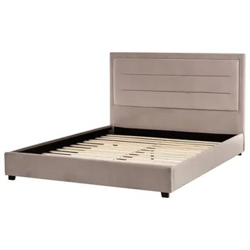 Dubbelsäng med lamellram Rouen 160x200 cm - Taupe - Möbler - Säng - Sängram & sängstomme