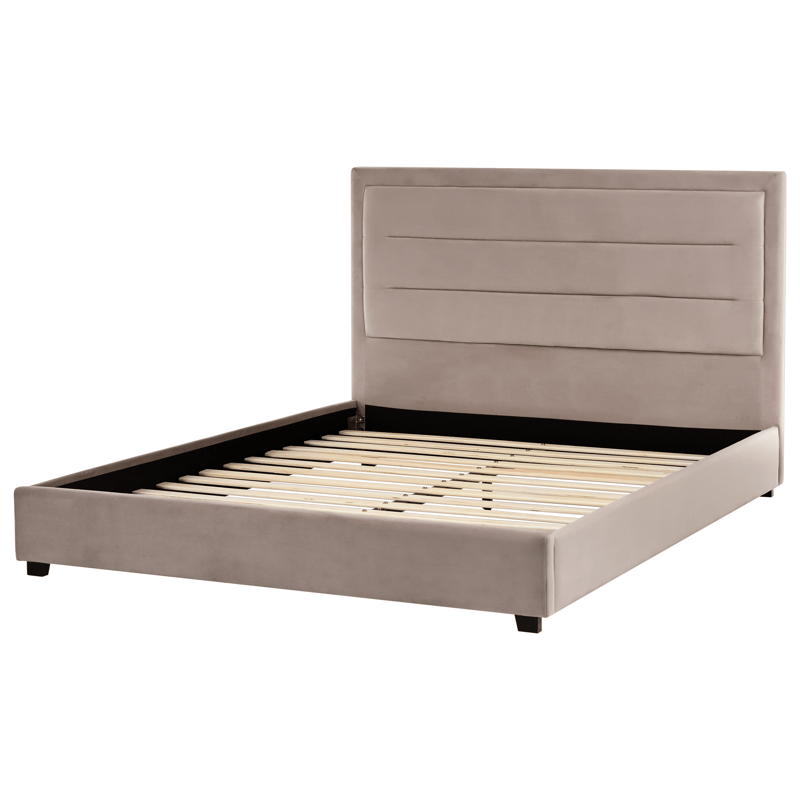 Dubbelsäng med lamellram Rouen 160x200 cm - Taupe - Möbler - Säng - Sängram & sängstomme