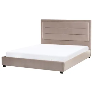 Dubbelsäng med lamellram Rouen 160x200 cm - Taupe - Möbler - Säng - Sängram & sängstomme