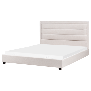 Dubbelsäng med lamellram Rouen 180x200 cm - Ljusbeige - Möbler - Säng - Sängram & sängstomme