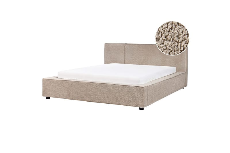 Dubbelsäng Mirande med lamellram Beige, 160x200 cm - Beige, 160x200 cm - Möbler - Säng - Sängram & sängstomme