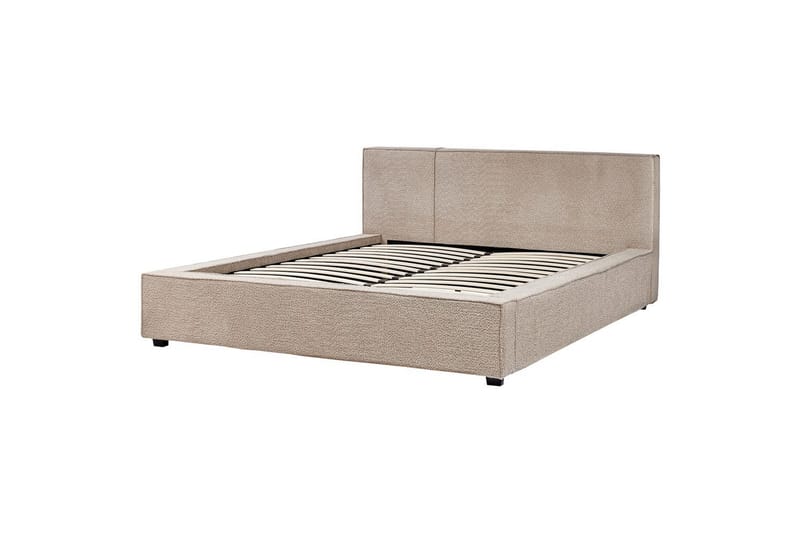 Dubbelsäng Mirande med lamellram Beige, 160x200 cm - Beige, 160x200 cm - Möbler - Säng - Sängram & sängstomme
