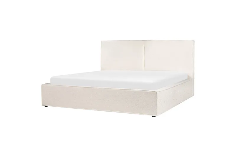 Dubbelsäng Moissac med lamellram Vit-Svart, 180x200 cm - Vit-Svart, 180x200 cm - Möbler - Säng - Sängar med förvaring