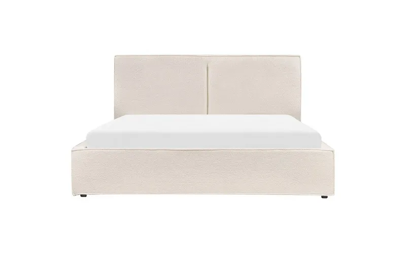 Dubbelsäng Moissac med lamellram Vit-Svart, 180x200 cm - Vit-Svart, 180x200 cm - Möbler - Säng - Sängar med förvaring