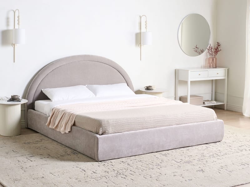 Dubbelsäng Mouzon 180x200 cm - Taupe - Möbler - Säng - Sängram & sängstomme