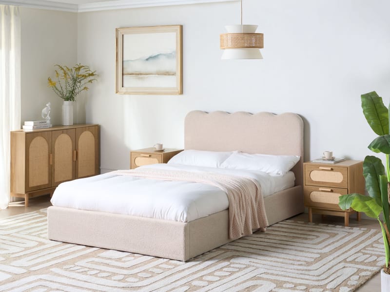 Dubbelsäng Nanterre 140x200 cm - Beige - Möbler - Säng - Sängram & sängstomme