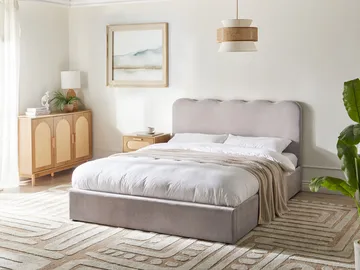 Dubbelsäng Nanterre 160x200 cm - Taupe - Möbler - Säng - Sängram & sängstomme