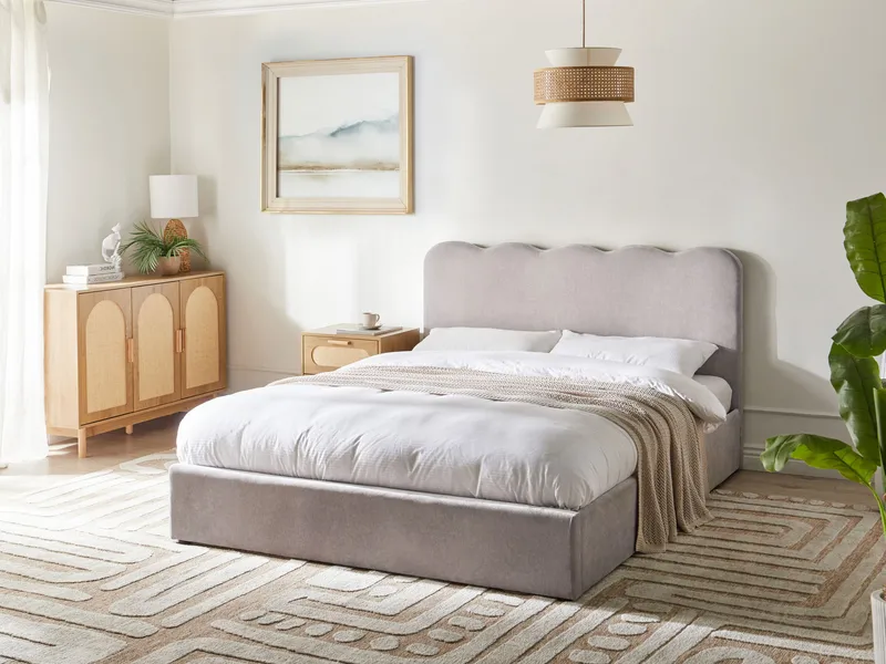 Dubbelsäng Nanterre 160x200 cm - Taupe - Möbler - Säng - Sängram & sängstomme