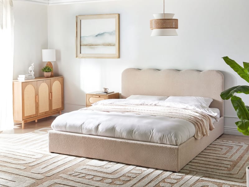 Dubbelsäng Nanterre 180x200 cm - Beige - Möbler - Säng - Sängram & sängstomme