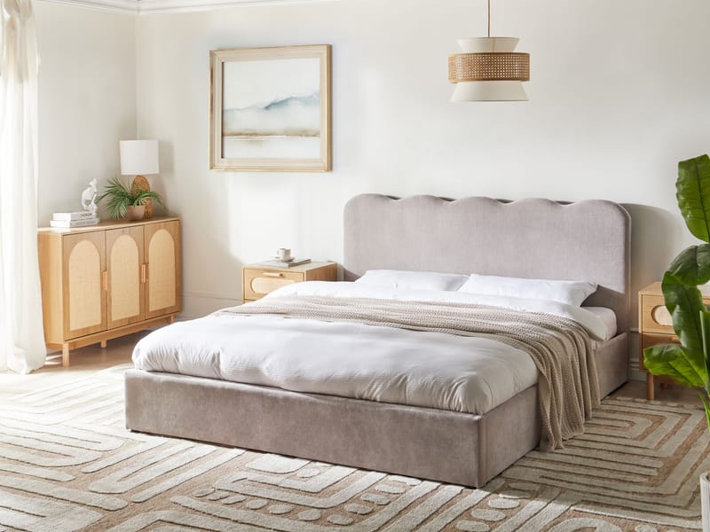 Dubbelsäng Nanterre 180x200 cm - Taupe - Möbler - Säng - Sängram & sängstomme