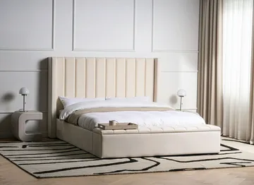 Dubbelsäng Noyers 160x200 cm - Off-White - Möbler - Säng - Sängram & sängstomme
