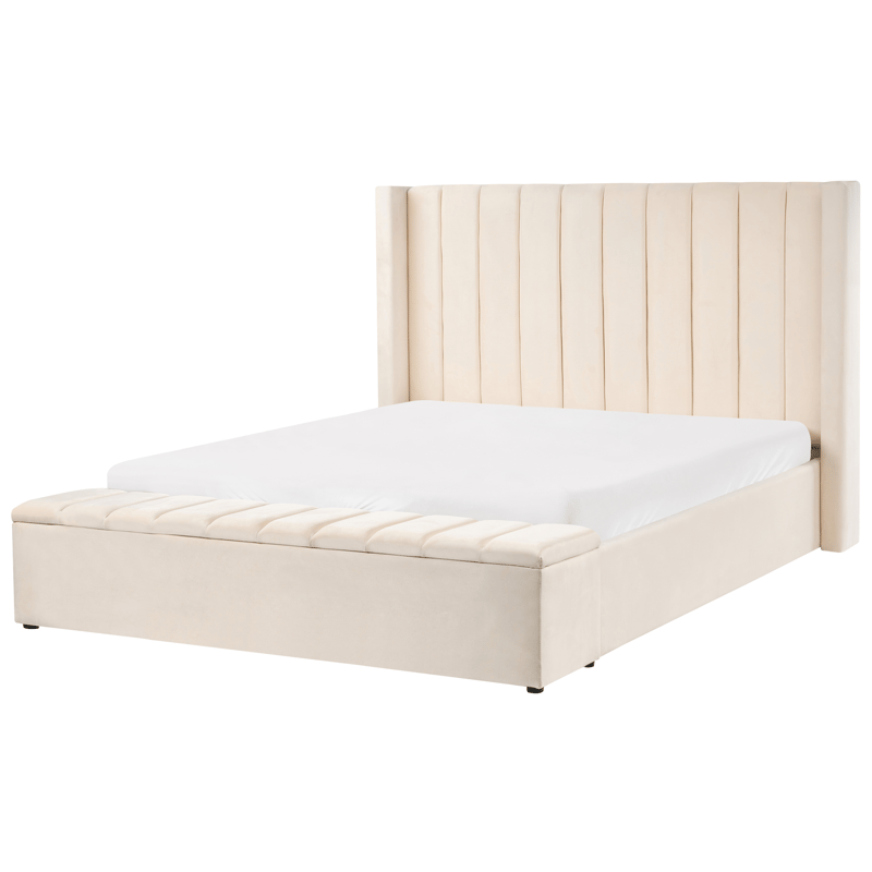 Dubbelsäng Noyers 160x200 cm - Off-White - Möbler - Säng - Sängram & sängstomme