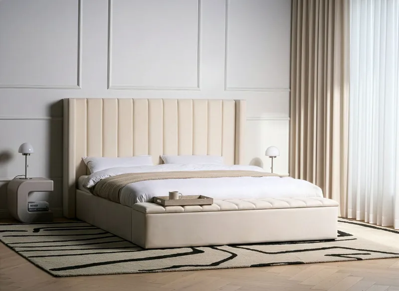 Dubbelsäng Noyers 180x200 cm - Off-White - Möbler - Säng - Sängram & sängstomme