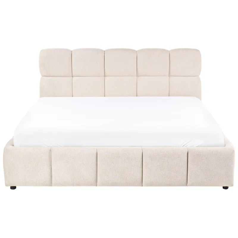 Dubbelsäng Noyon 180x200 cm - Ljusbeige - Möbler - Säng - Sängram & sängstomme