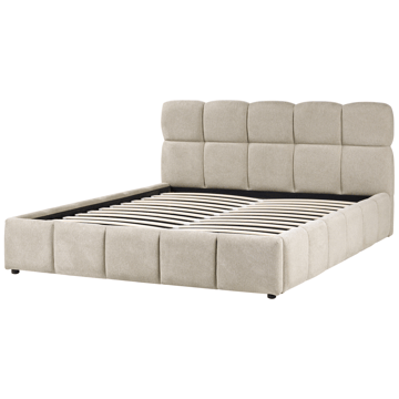 Dubbelsäng Noyon 180x200 cm - Taupe - Möbler - Säng - Sängram & sängstomme