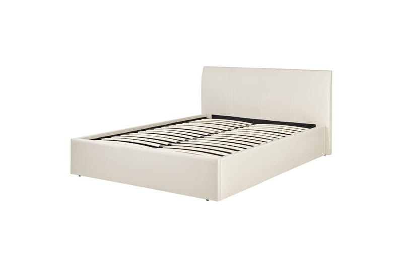 Dubbelsäng Orbey med lamellram Beige, 140x200 cm - Beige, 140x200 cm - Möbler - Säng - Sängram & sängstomme