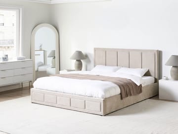 Dubbelsäng Quiberon 180x200 cm - Taupe - Möbler - Säng - Sängram & sängstomme