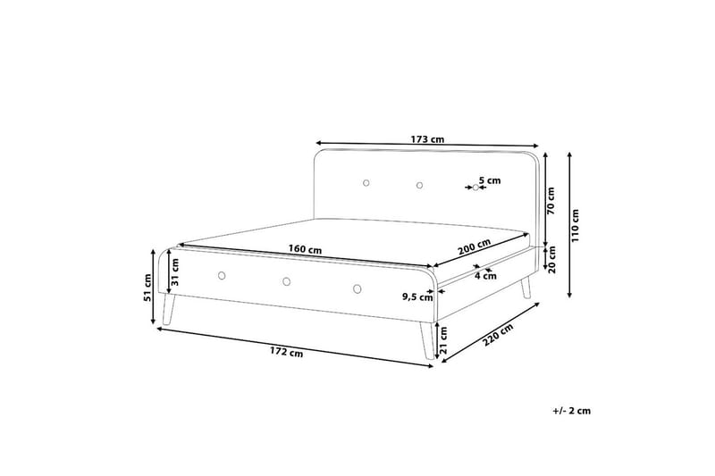 Dubbelsäng Rennes II med lamellram - Möbler - Säng - Dubbelsäng