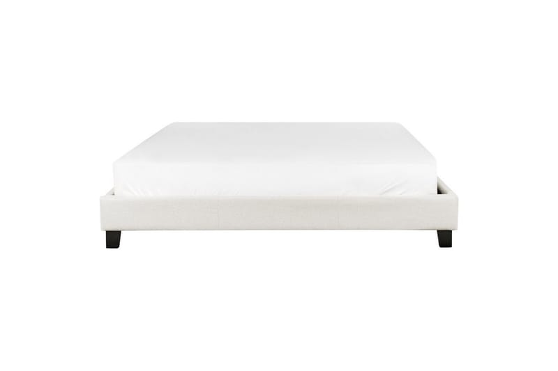 Dubbelsäng Roanne med lamellram Beige-Mörkt Trä, 180x200 cm, Polyester - Beige-Mörkt Trä, 180x200 cm, Polyester - Möbler - Säng - Ramsäng