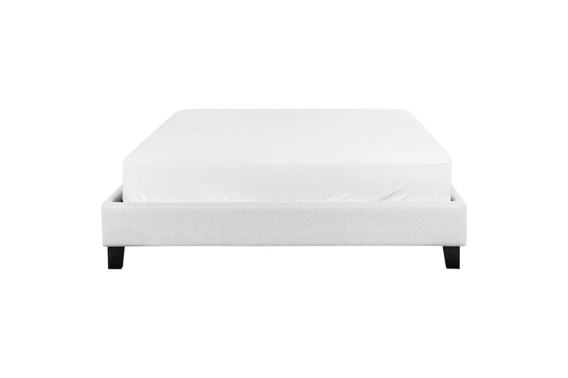 Dubbelsäng Roanne med lamellram Grå-Mörkt Trä, 140x200 cm, Polyester - Grå-Mörkt Trä, 140x200 cm, Polyester - Möbler - Säng - Dubbelsäng