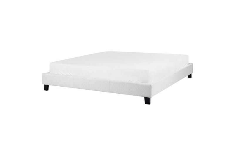 Dubbelsäng Roanne med lamellram Grå-Mörkt Trä, 180x200 cm, Polyester - Grå-Mörkt Trä, 180x200 cm, Polyester - Möbler - Säng - Ramsäng