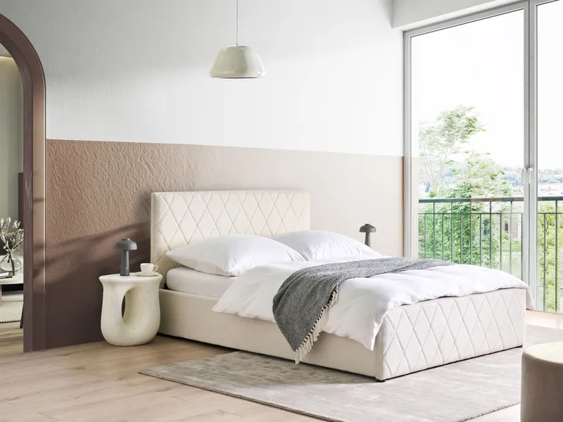 Dubbelsäng Rochefort 140x200 cm - Off-White - Möbler - Säng - Sängram & sängstomme