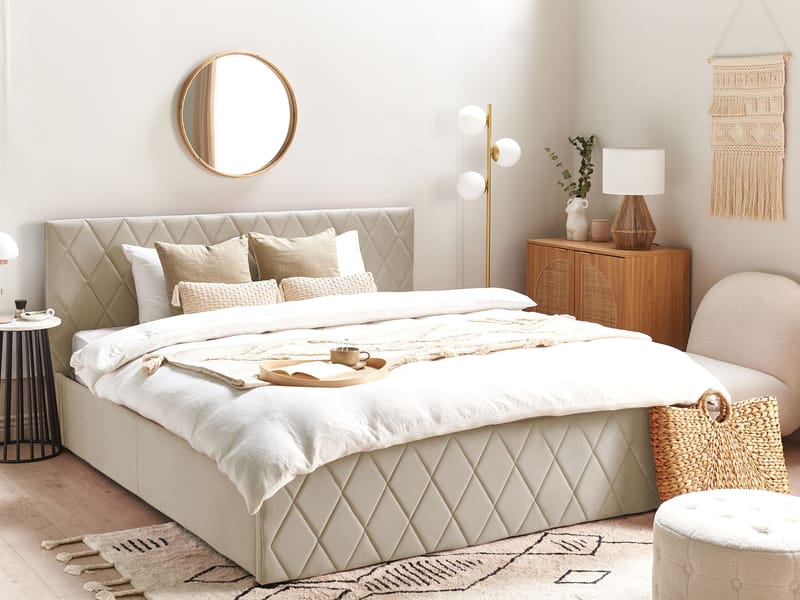Dubbelsäng Rochefort 180x200 cm - Beige - Möbler - Säng - Sängram & sängstomme