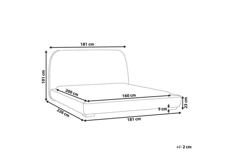 Dubbelsäng Roisel med lamellram 160x200, Bouclé - 160x200, Bouclé - Möbler - Säng - Dubbelsäng