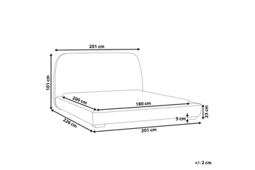 Dubbelsäng Roisel med lamellram 180x200, Bouclé - 180x200, Bouclé - Möbler - Säng - Dubbelsäng
