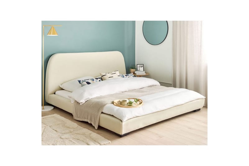 Dubbelsäng Roisel med lamellram 180x200, Polyester - 180x200, Polyester - Möbler - Säng - Dubbelsäng