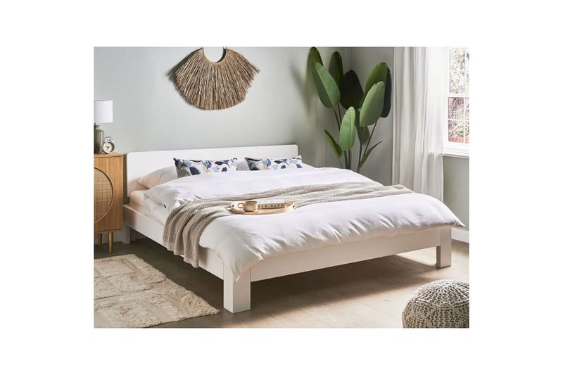 Dubbelsäng Royan med lamellram Vit, 180x200 cm - Vit, 180x200 cm - Möbler - Säng - Sängram & sängstomme