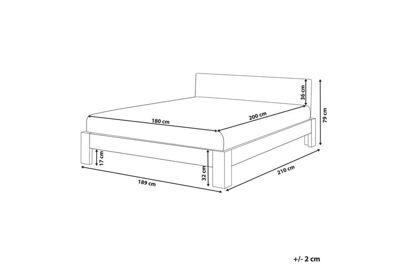 Dubbelsäng Royan med lamellram Vit, 180x200 cm - Vit, 180x200 cm - Möbler - Säng - Sängram & sängstomme