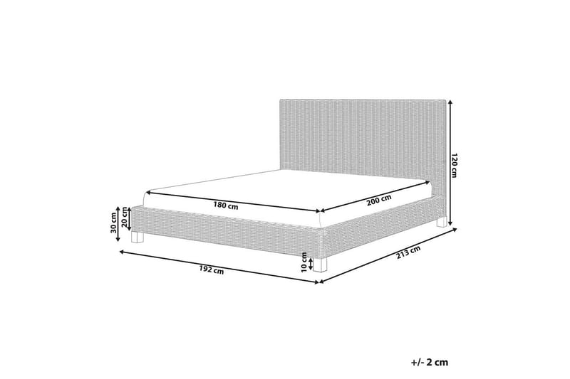 Dubbelsäng Salbris med lamellram 180x200 cm - 180x200 cm - Möbler - Säng - Ramsäng