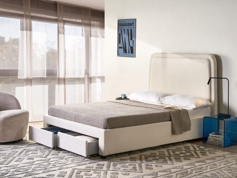 Dubbelsäng Sardent 140x200 - Off-White - Möbler - Säng - Sängram & sängstomme