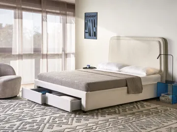 Dubbelsäng Sardent 160x200 - Off-white - Möbler - Säng - Sängram & sängstomme