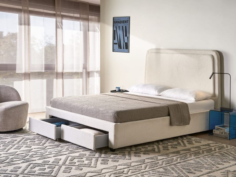 Dubbelsäng Sardent 160x200 - Off-white - Möbler - Säng - Sängram & sängstomme