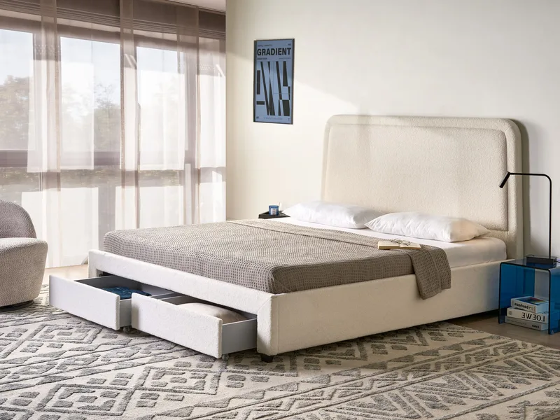 Dubbelsäng Sardent 180x200 - Off-White - Möbler - Säng - Sängram & sängstomme