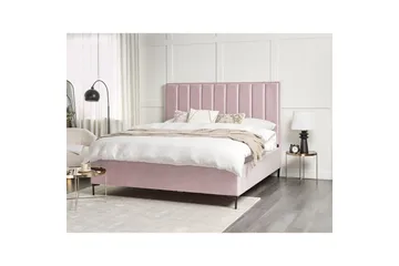 Dubbelsäng Sezanne med förvaring Rosa-Svart, 180x200 cm - Rosa-Svart, 180x200 cm - Möbler - Säng - Sängram & sängstomme
