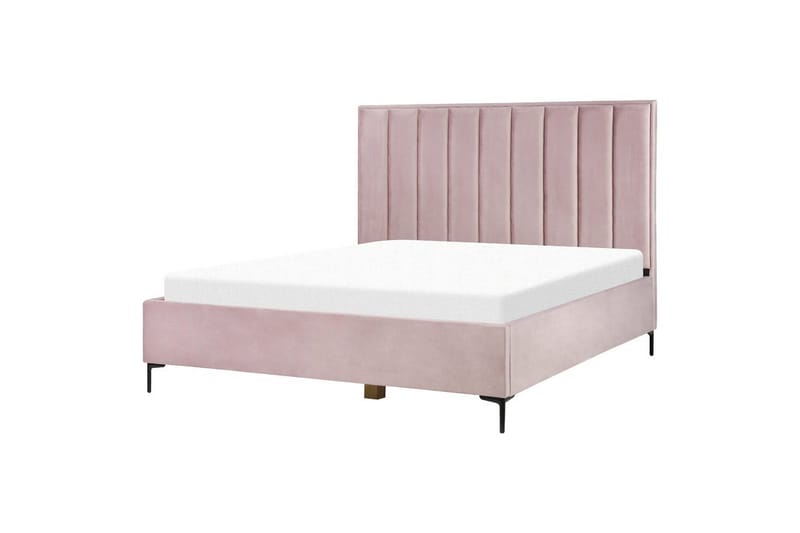 Dubbelsäng Sezanne med förvaring Rosa-Svart, 180x200 cm - Rosa-Svart, 180x200 cm - Möbler - Säng - Sängram & sängstomme