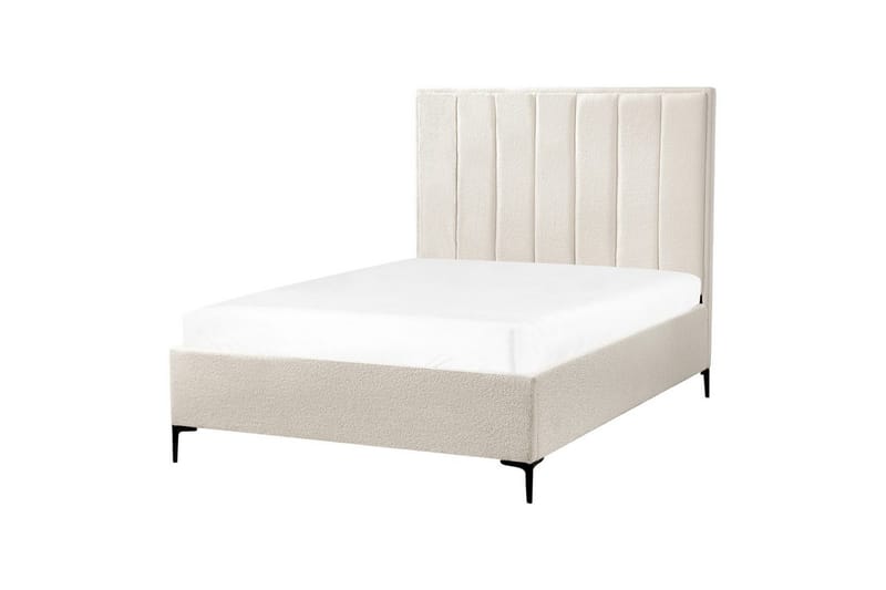 Dubbelsäng Sezanne med lamellram Vit-Svart, 140x200 cm - Vit-Svart, 140x200 cm - Möbler - Säng - Sängram & sängstomme